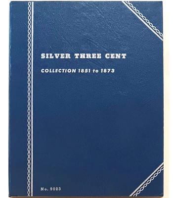 Great Vintage Whitman 1851-1873 Silver Three Cent 3c Trime No. 9023 Folder Album
