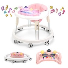 3 in 1 Foldable Baby Walker  Activity Center w/ Music  Light for Boys  Girls