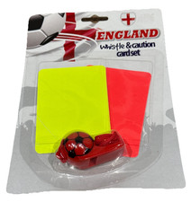 England Set Of Whistle & Caution Cards Football Basketball Play Gift Sports ball