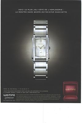 ADVERTISING ADVERTISING 2011 WEMPE the ZEITMEISTER watch