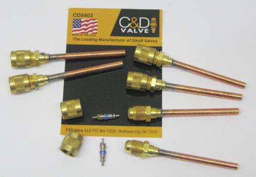 C&D Copper Tube Access Valve 3/16" CD8403 Package of 6 - Afbeelding 1 van 3