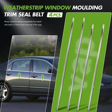 4x Weatherstrip Door Seal Belt Window Moulding Strip For 2003-2007 Honda Accord