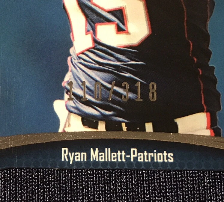 2011 Topps Prime Rookie Jumbo Relics Ryan Mallett PRJ-RM #’d 110/318 - Image 3 of 4