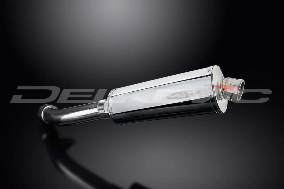 BMW R1200R R1200RT 2006-2009 Slip On 14" Oval Stainless Exhaust Muffler Kit - Image 3 of 4