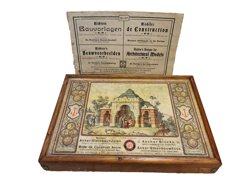 Antigua Caja de Anclaje Richter Nº 8A Bloques de Construcción, Piedra, Folleto, Alemania - Imagen 3 de 8