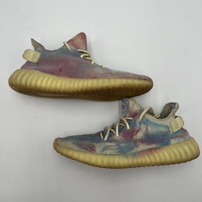 Men's Adidas Yeezy Boost 350 V2 Butter Custom Dye Pink Blue Sz