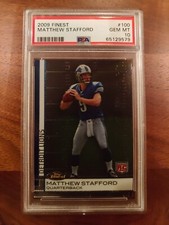 2009 Topps Finest #100 Matthew Stafford RC PSA 10
