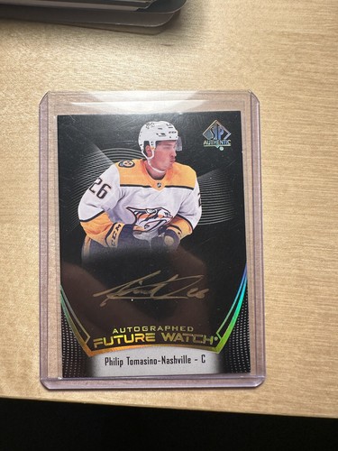 2021-22 SP Authentic Philip Tomasino Future Watch Black Gold Auto RC Rare #143