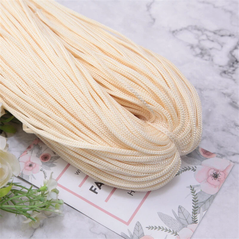 Cuerda de cristal de ganchillo hilo hueco verano grosor medio cuerda de lana Foto 3 de 4