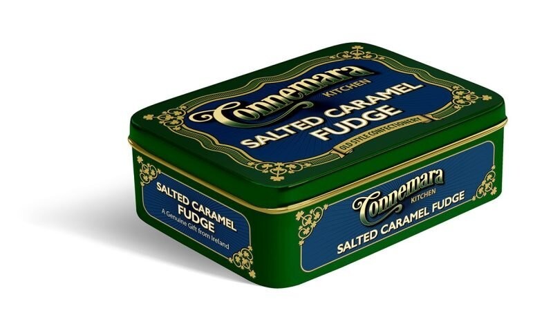JC Walsh & Sons Ltd. Tin of IRISH SALTED CARAMEL FUDGE