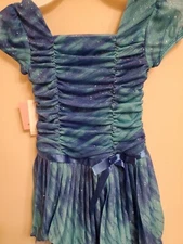 Amy's closet Glittered blue girls pleated dress size 5