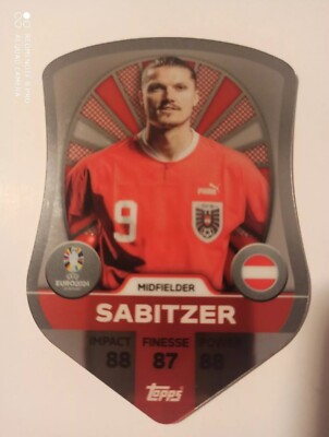 Topps Match Attax UEFA EURO 2024 Sabitzer Chrome Shield Austria Österreich #SC1