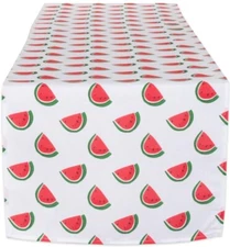 1 Fabric Outdoor Printed Table Runner (14"x72") SUMMER WATERMELONS, DII