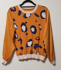 Pre-Owned Phillip Lim Top/Sweater Size Small Leopard Print