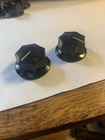 2Pc Vintage Black Bakelite  Ham Radio Guitar TV Amp Knob Part NEW OLD STOCK 1.31
