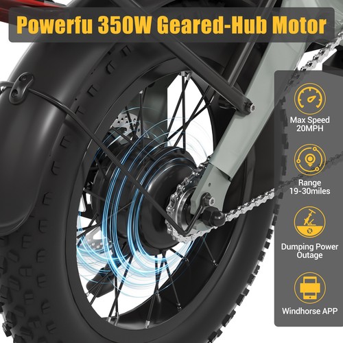 Adults Commuting Electric Bike 36V 30 Miles 350W Motor Foldable City E-Bike NEW - Picture 38 of 41