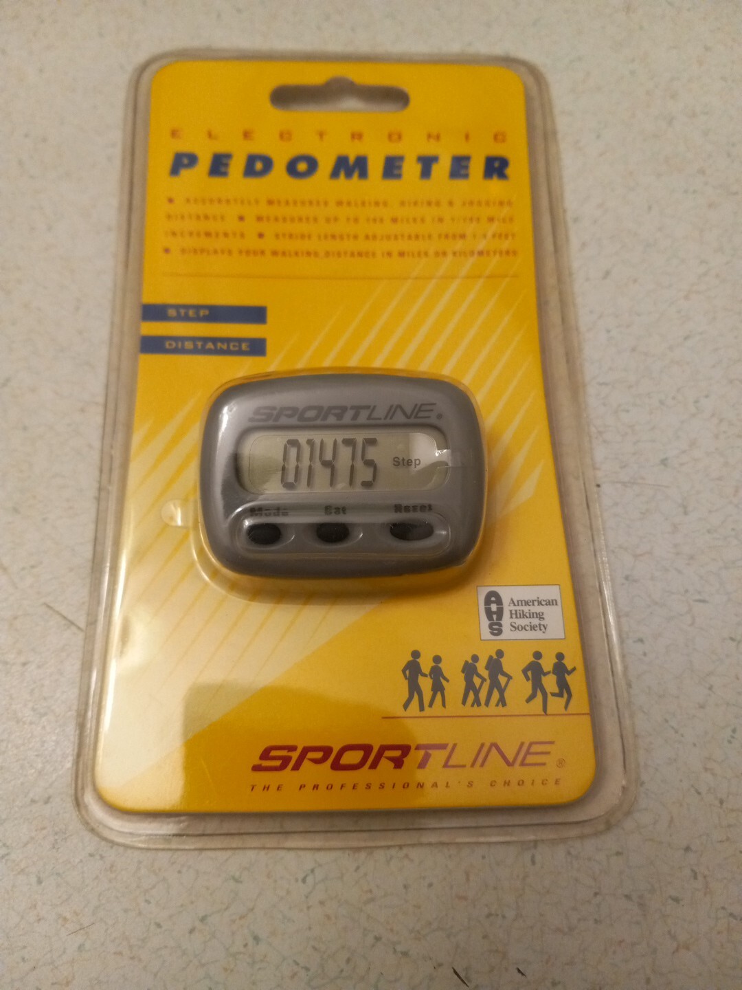 Sportline Electronic Pedometer Distance Walking Hiking Step Count