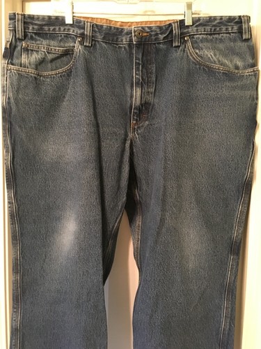 Pantalones de mezclilla DULUTH TRADING CO., cintura 46 x 28 entrepierna, elevación 12 pulgadas, 5 bolsillos - Imagen 2 de 12