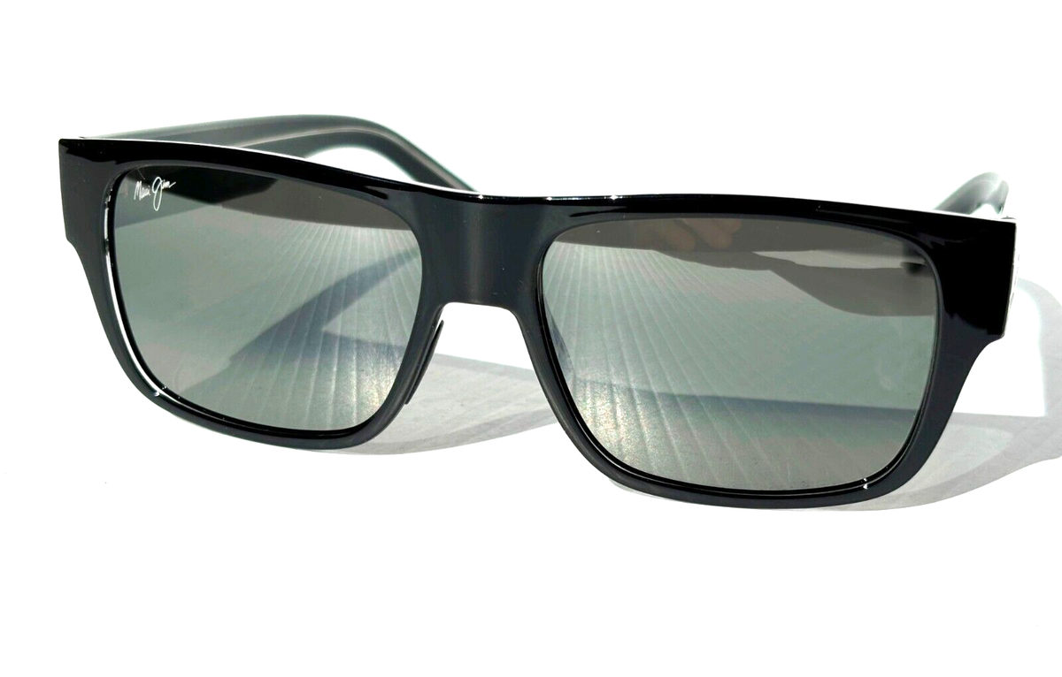 NEW Maui Jim KEAHI Gloss Black POLARIZED Neutral Grey GLASS