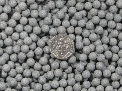 8 Lbs. 6 mm Fast Cutting Grey Abrasive Sphere Ceramic Porcelain Tumbling Media