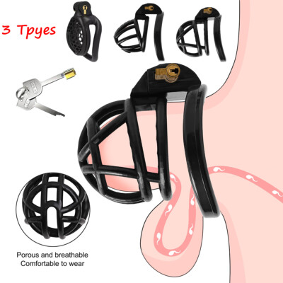 Cage De Chasteté Masculine - Résine, Serrures, Anneaux - Accessoire BDSM - Neuf