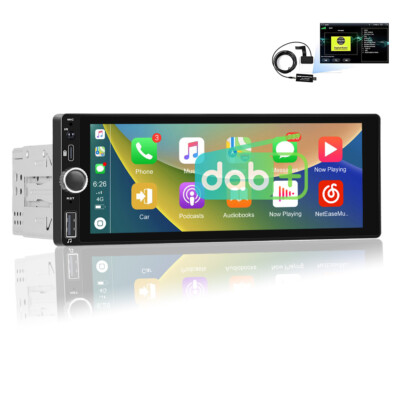 6.86'' 1 Din Carplay DAB+ Autoradio 2G+64G Android 13.0 GPS Navi WiFi FM RDS BT