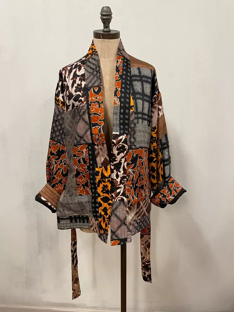 Patchwork hotsell kimono jacket
