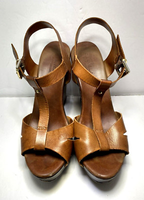 Carvela Kurt Geiger Katey Leather Platform Wedges Size 7 US