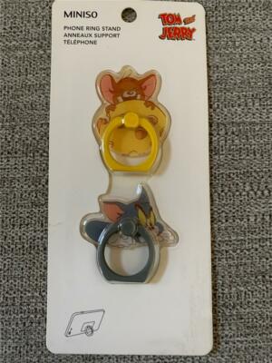 New Miniso TOM And JERRY Cell Phone Ring Stand Set Of