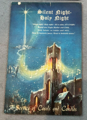 Vintage 1964 Silent Night Holy Night A Service of Carols and Candles Bulletin