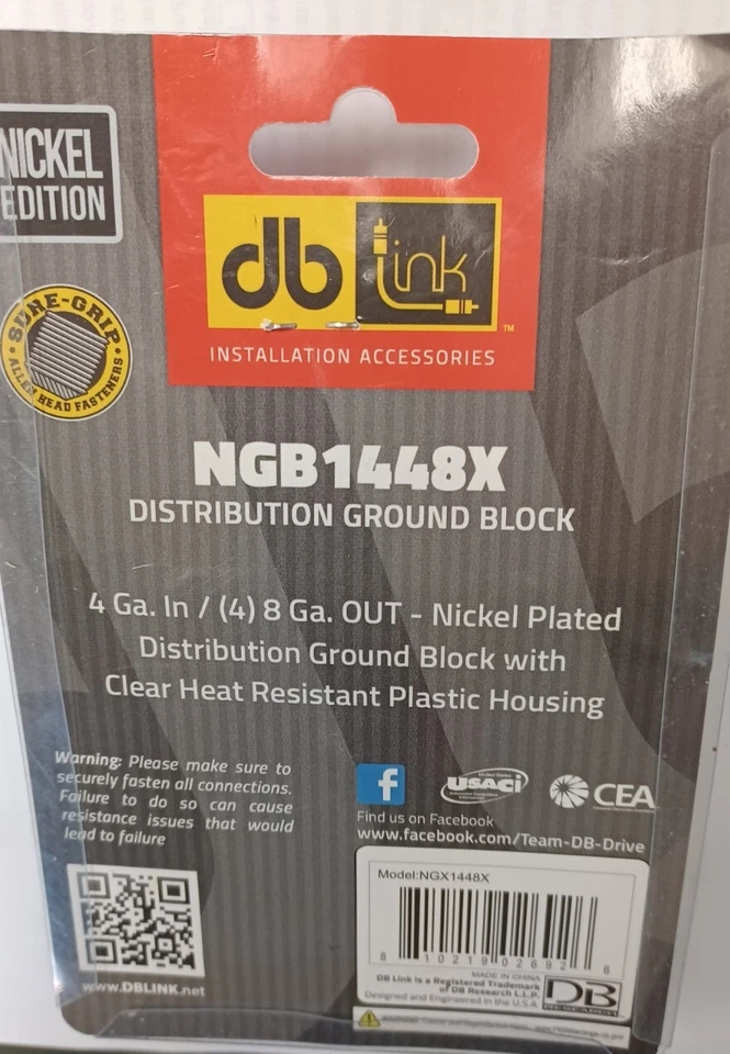 NGB1448X - Nickel Plated Distribution Ground Block. DB LINK - Image 2 of 2