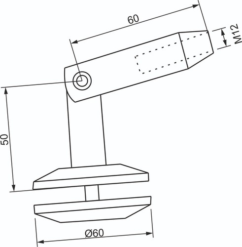 Soporte de toldo de vidrio de acero inoxidable V4A soporte de pared techo de vidrio barra de tracción - Imagen 4 de 28