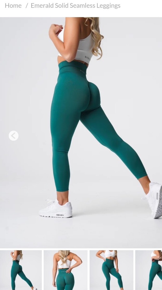 NWT Nvgtn Solid Seamless Leggings Emerald Small