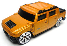 MAISTO 2001 HUMMER H2 CONCEPT METAL FLAKE ORANGE 1:64 DIECAST 2 3/4" SUV W BLACK