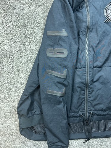 Nike Portland Trailblazers Jacket Adult Medium Blackout Sideline Jacket Full Zip - Picture 14 of 17