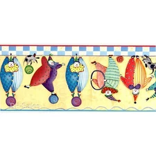 Wallies Dana Simpson Bumble Tumble Clowns Dog Cartoon Wallpaper Border 2 Rolls