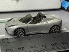 Hot Wheels 2008 Silver Tesla Roadster Mattel. Edition. Car 1/64.