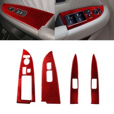 4pcs For Honda Odyssey 2005-10 Red Carbon Fiber Window Lift Switch Panel Cover 4pcs For Honda Odyssey 2005-10 Red Carbon Fiber Window Lift Switch Panel Cover