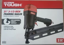 Hyper Tough Pneumatic 21 Degree Framing Nailer with Nails (50 Count)