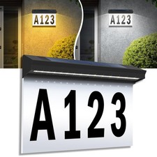 Solar House Number Sign Outside Solar Address Sign Lighted Address Plaque Out...
