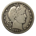 1901-P Liberty Barber Silver Half Dollar 50c Philadelphia Very Good to Fine VF/F