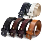 Replacement Belt Strap Genuine Full Grain Cowhide Leather with Snaps 1-1/2" Wide