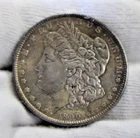 1890 US Morgan Silver Dollar $1 AU (Cleaned, Retoned)
