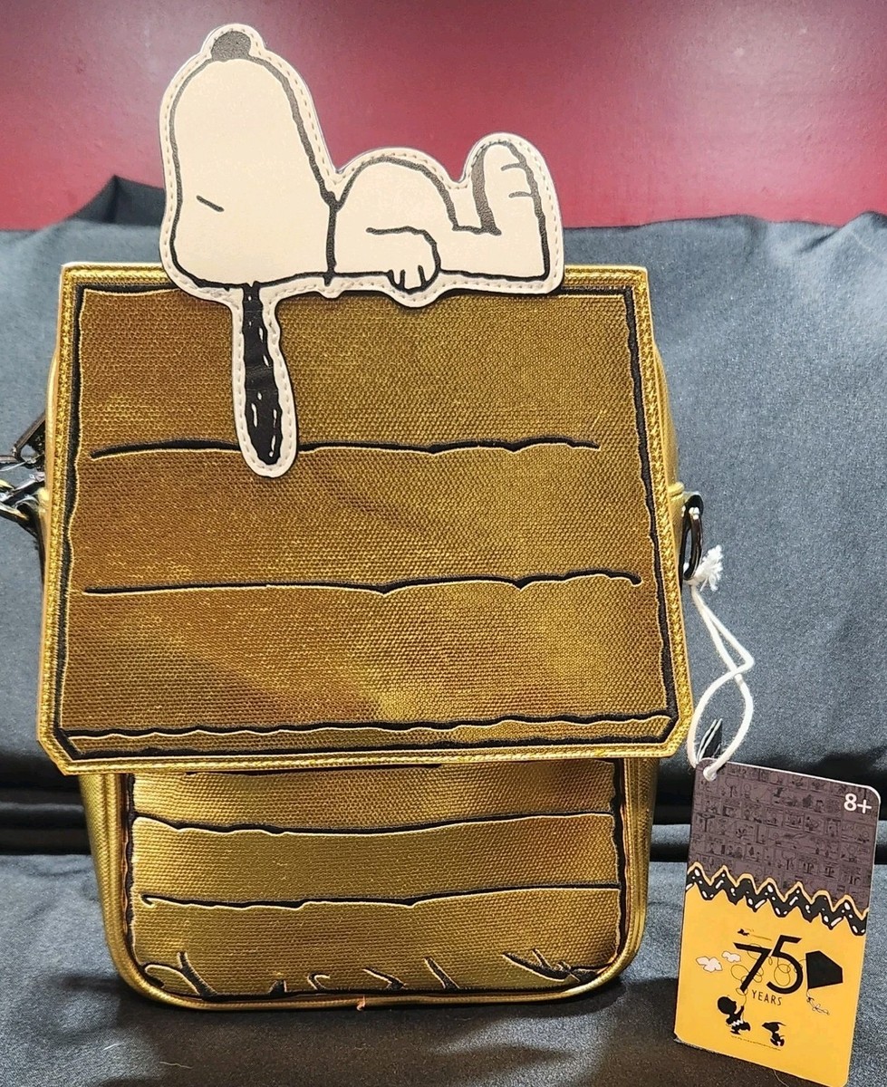 NWT Loungefly Peanuts 75th Anniversary Snoopy Doghouse Crossbody