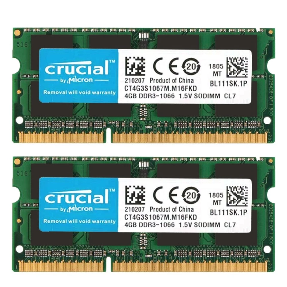 8GB 2x 4GB DDR3 1066MHz PC3-8500 SODIMM Memory For Apple MacBook 13" Late 2009 - Image 3 of 4
