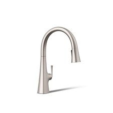 Graze  Touchless pull-down kitchen sink faucet with three-function sprayhead