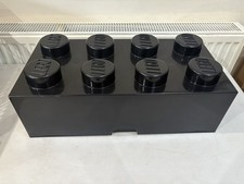 Lego Storage Box Large Stackable Black 2x4 Stud Brick - Genuine 4004 Great Gift