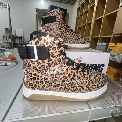 (117). patrick ewing 33 orion strap leopard print 9 womens