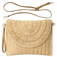 Frienda Straw Shoulder Bag Straw Clutch Purse Women Crossbody Bag Summer Beac...