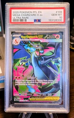 PSA 10 Mega Charizard X ex #109 2025 Pokemon PFL EN Ultra Rare Gem